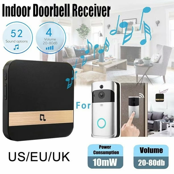433Mhz Wireless WiFi Smart Door bell Chime Visual Ding Dong Receiver 433Mhz Wireless WiFi Smart Door bell Chime Visual Ding Dong Receiver